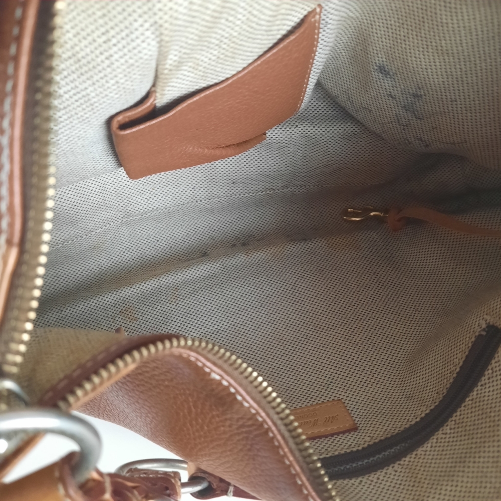Vintage DOONEY & BOURKE Brown All Weather Leather Satchel Handbag - Picture 11 of 15